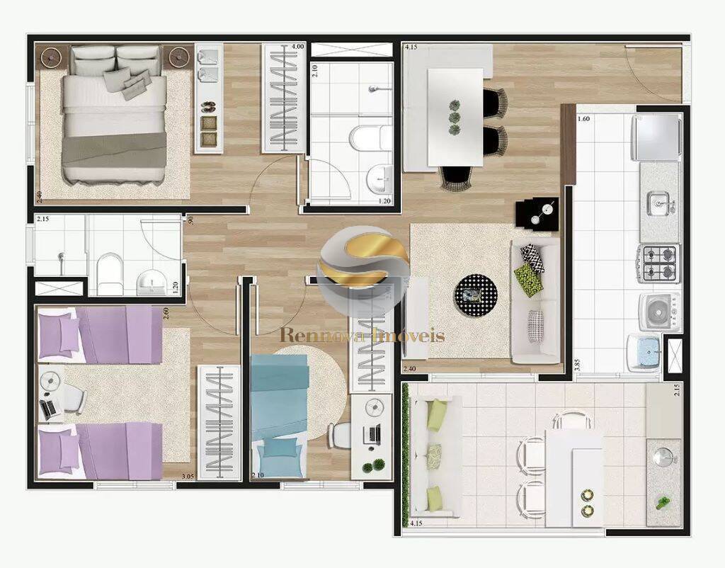 Apartamento à venda com 3 quartos, 69m² - Foto 14