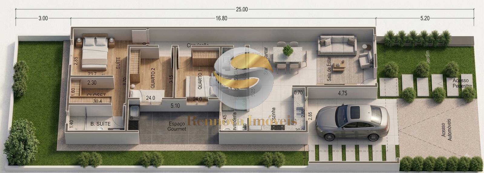 Casa, 3 quartos, 108 m² - Foto 2